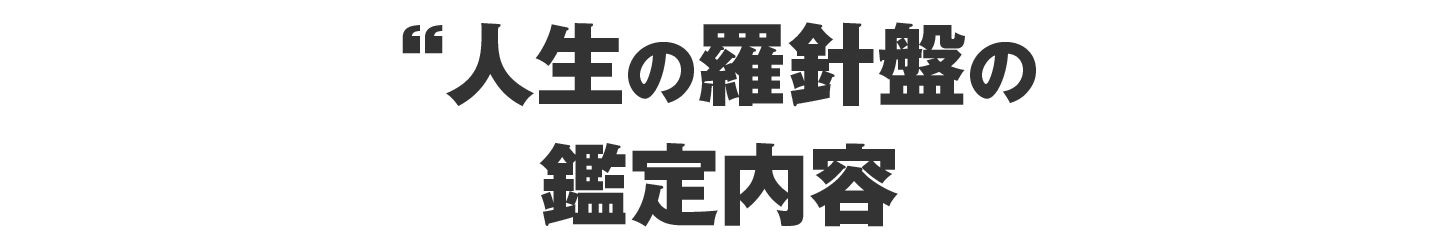 人生の羅針盤の鑑定内容